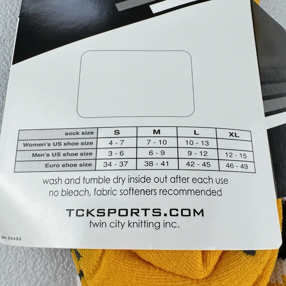 TCK Performance Yellow Gold Green‎ White Stripes Adult Size Small 1 Pair New